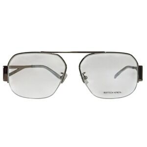 Bottega Veneta Silver Aviator Glasses